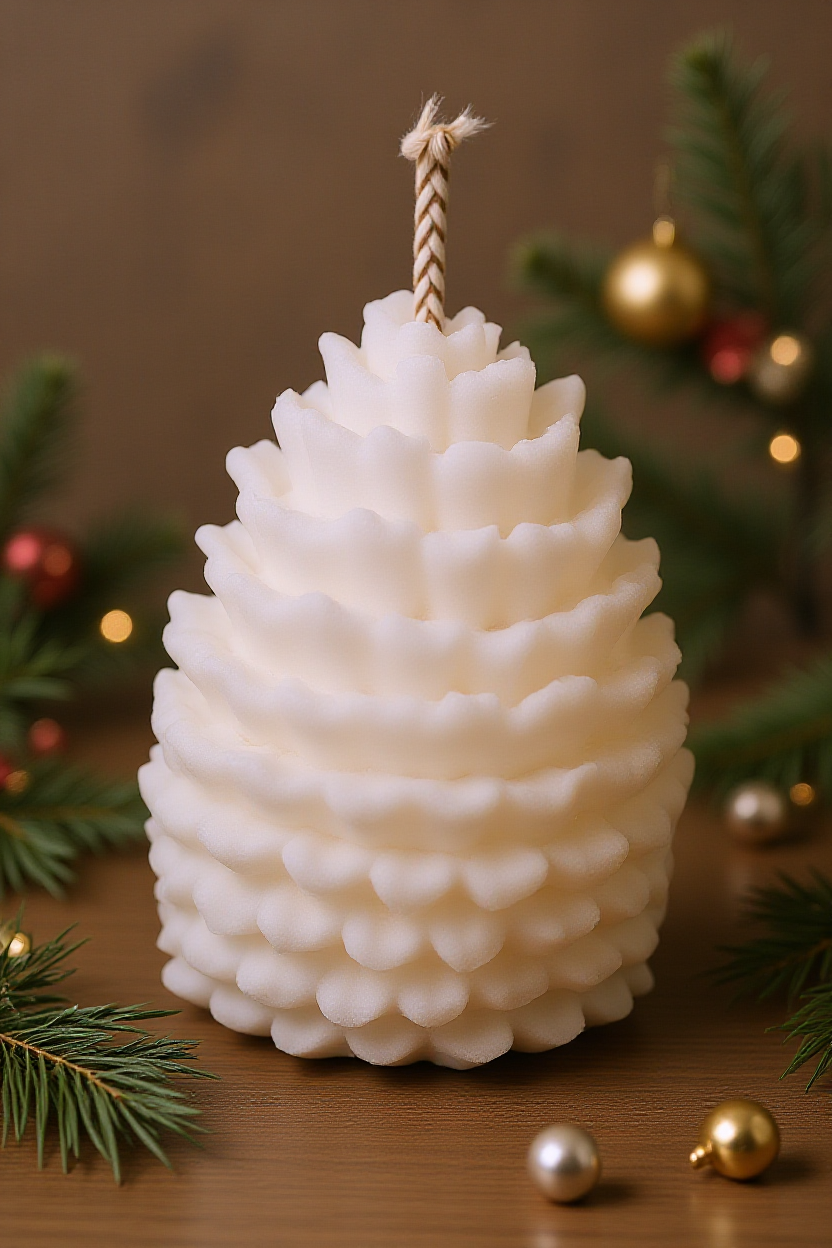 Pine Cone Beeswax Candle