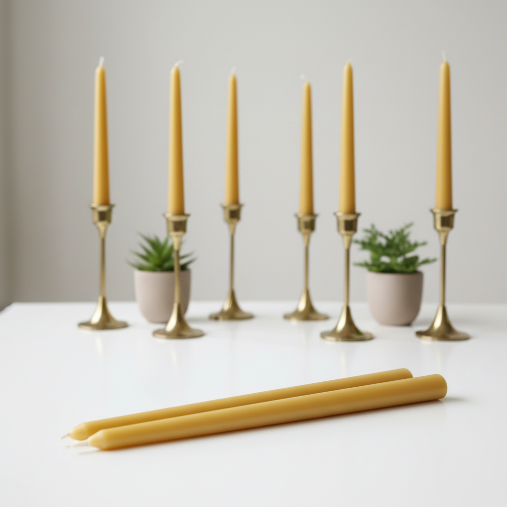 Beeswax Taper Candles (Pair)