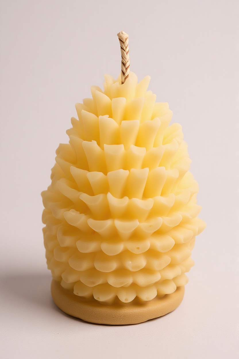 Pine Cone Beeswax Candle