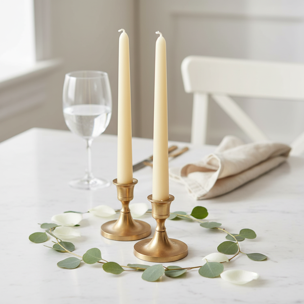 Beeswax Taper Candles (Pair)