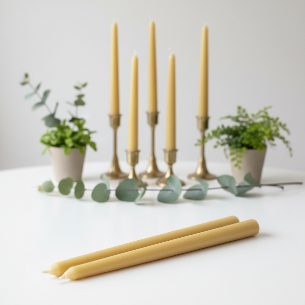 Beeswax Taper Candles (Pair)