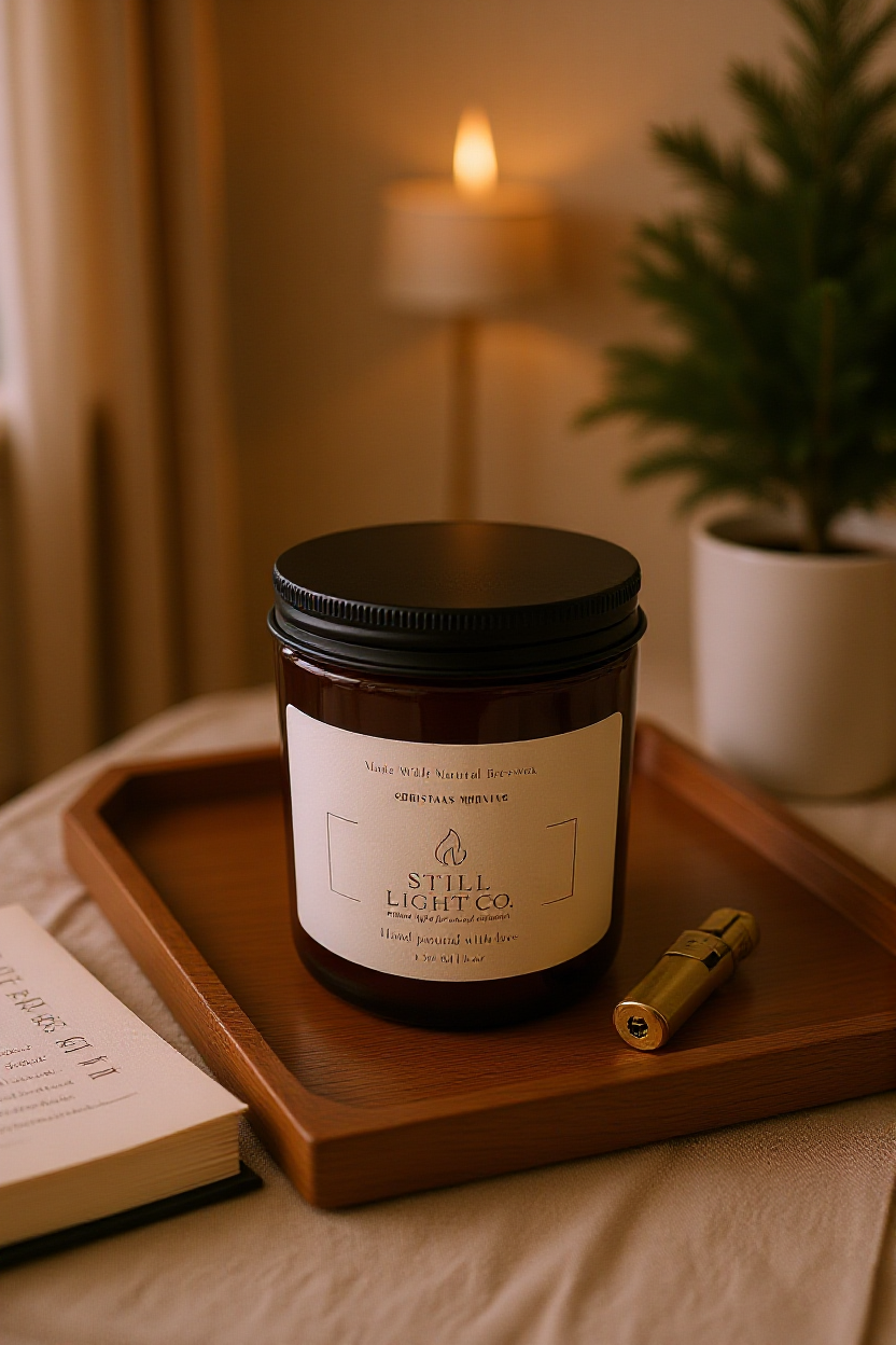 Christmas Morning Beeswax Candle