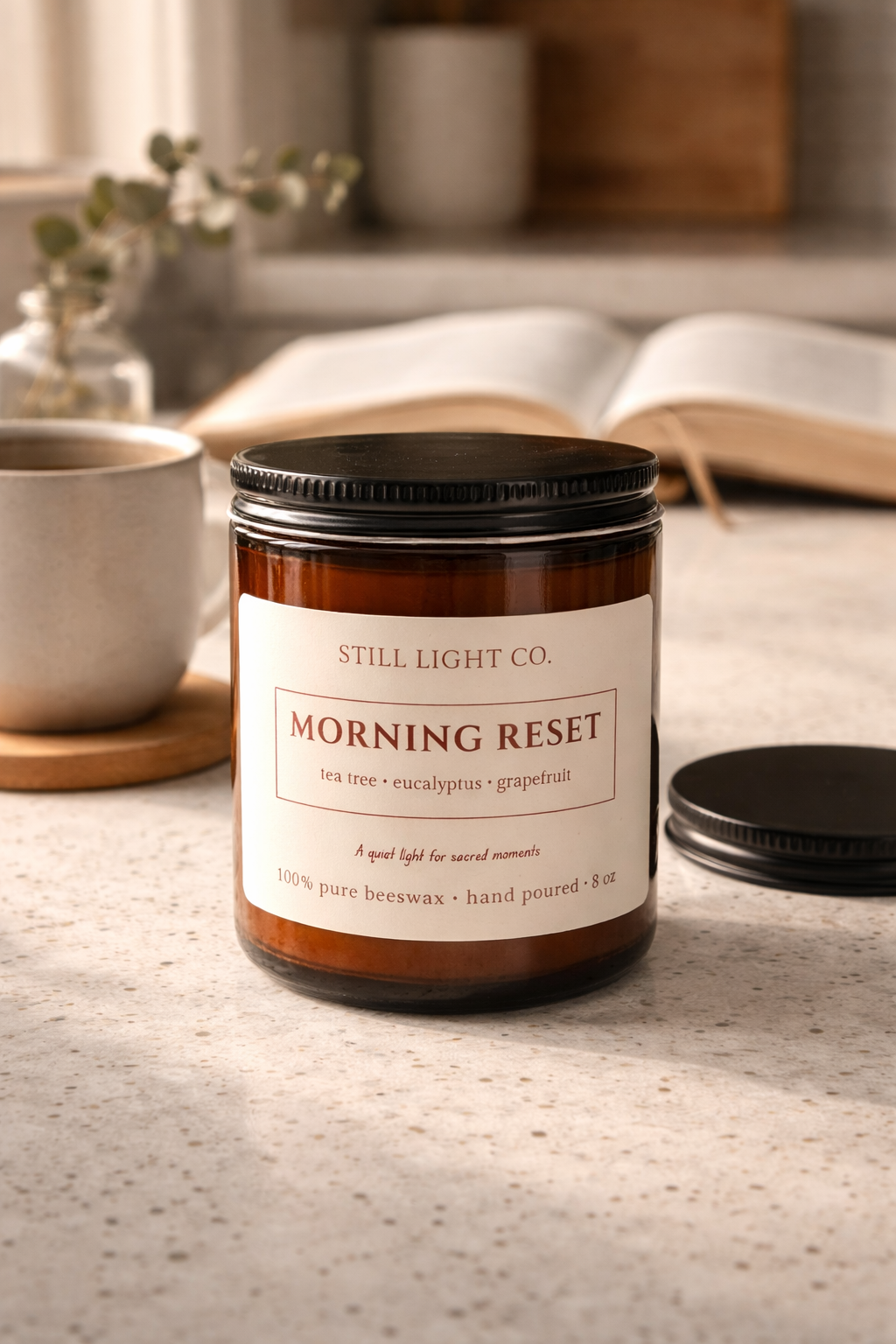 Morning Reset Beeswax Candle