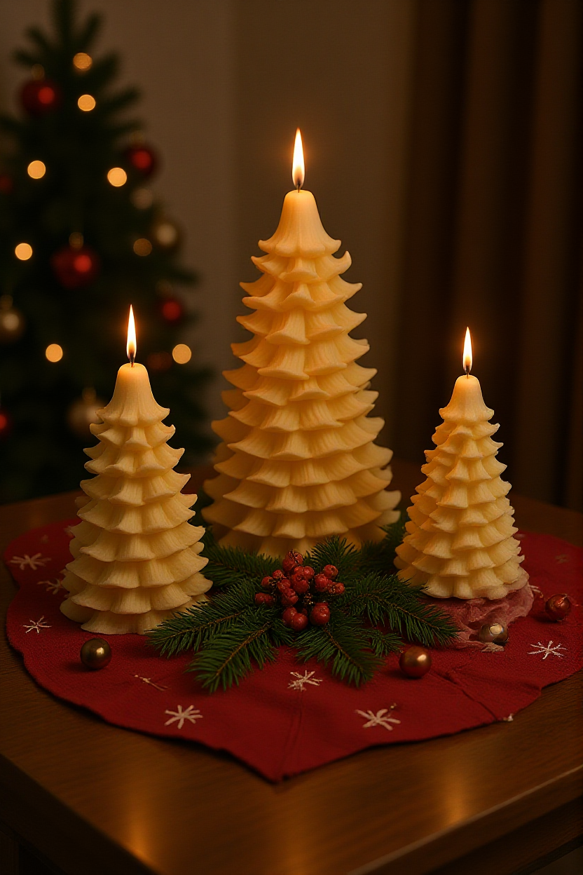 Christmas Tree Pillar Set