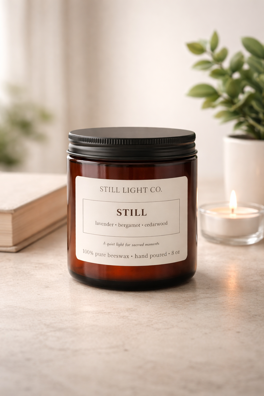 Still Beeswax Candle