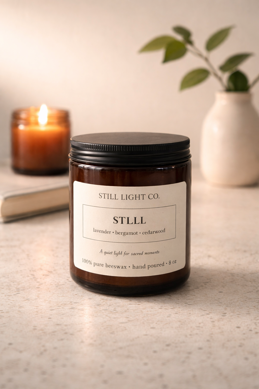 Still Beeswax Candle